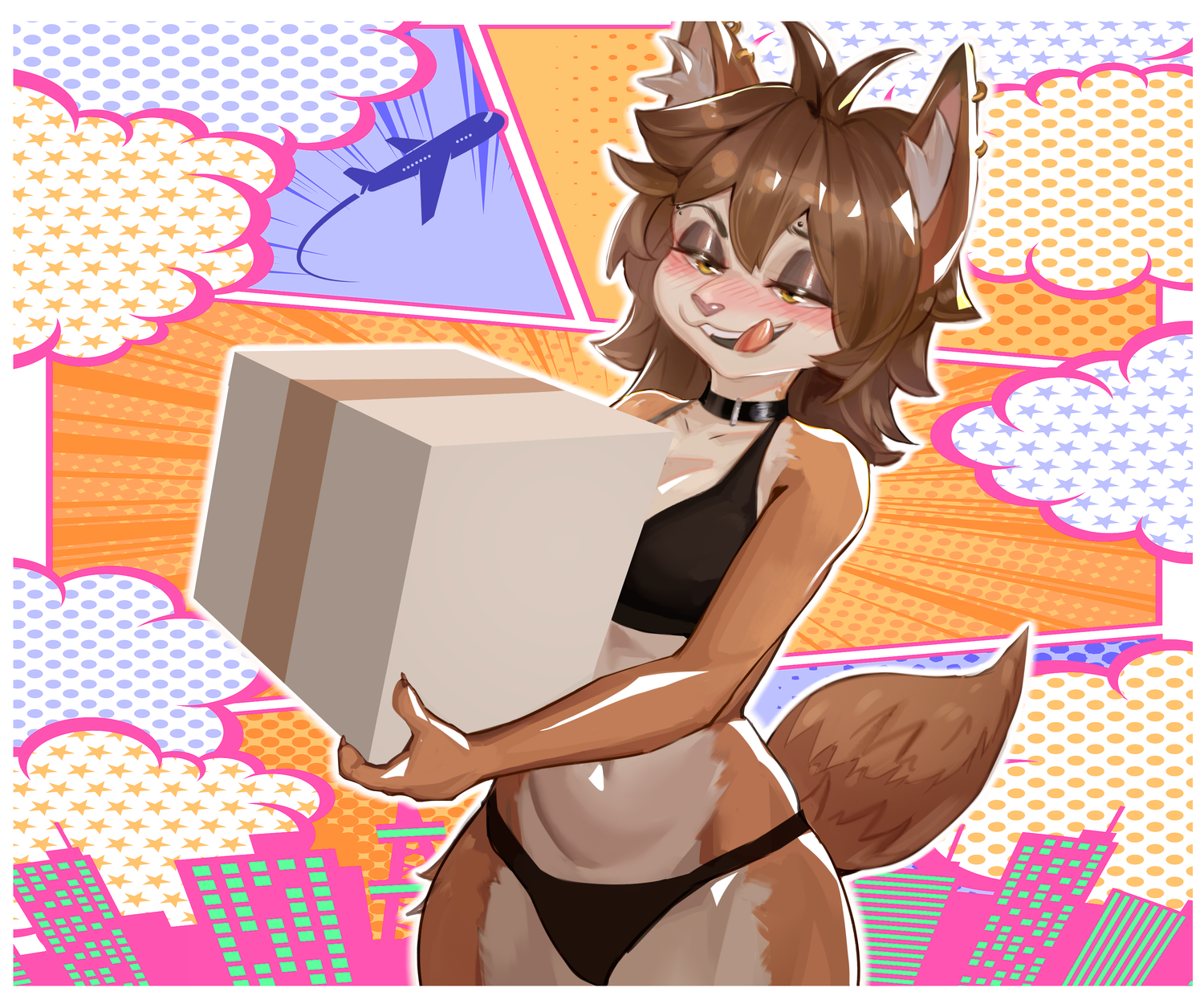The little fox is delivering.