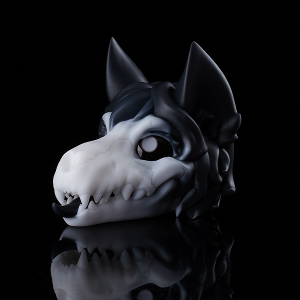 1471-Skulldog fantasy skull dog stroker side profile