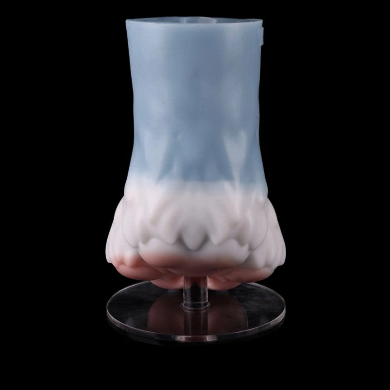 Blue Sakura Moon Kitsune celestial paw full view premium design