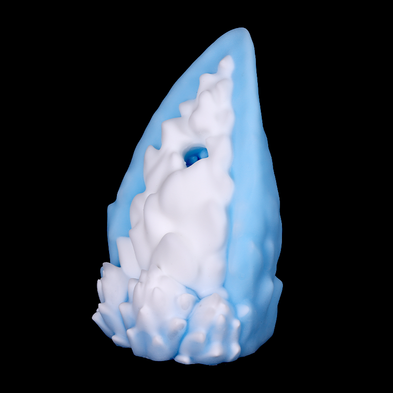 Blue and white Moon Kitsune
