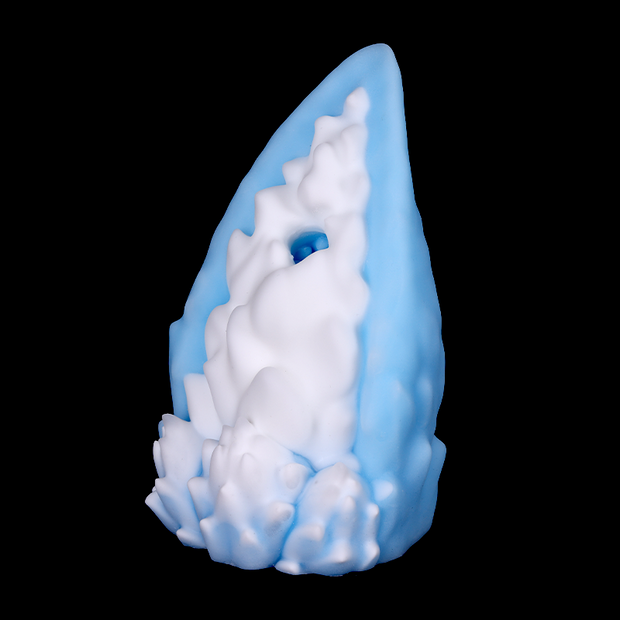 Blue and white Moon Kitsune