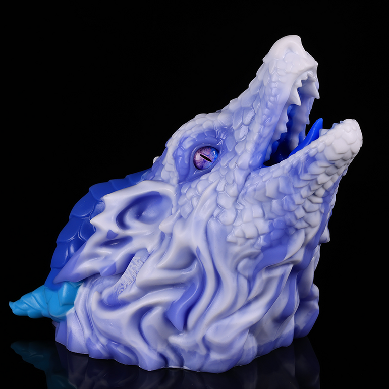 Frostveil — Purple Dragon Head Right Profile View