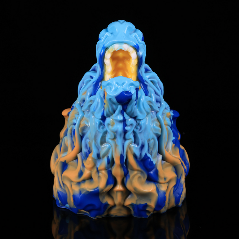 Ghost Flame — Blue Flame Dragon's Head (Lower Jaw Design)
