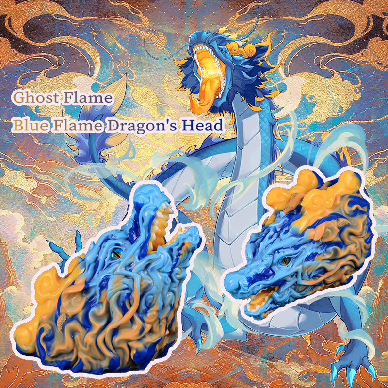 Ghost Flame — Blue Flame Dragon's Head (Model Photos)