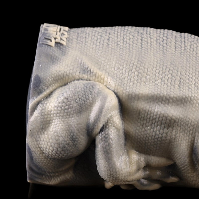 Gorath premium silicone collectible - structural texturing layout for dynamic tactile simulation
