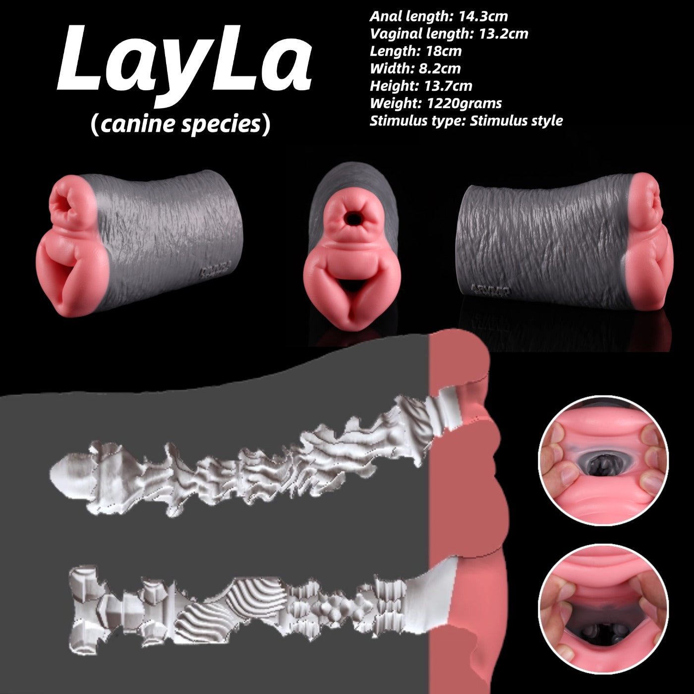 LayLa Grey Mythical Variant adult toy product details