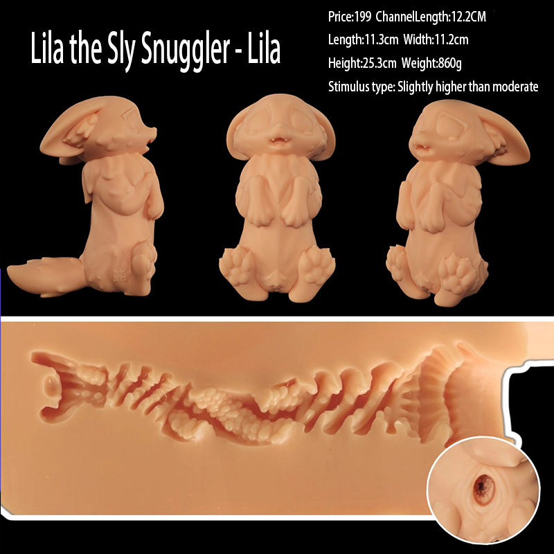 Lila's full-body fox size