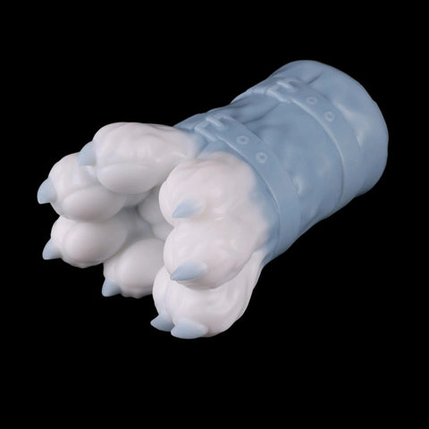 Moon Kitsune dual-paw fantasy collectible - mythic spirit design front view