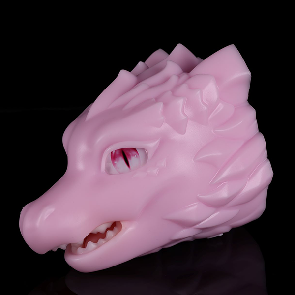 Pink Phosphorosaurus Head (Front View)