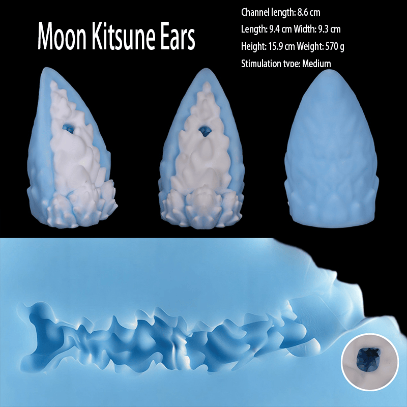 Size display of Blue Sakura Moon Kitsune Ears