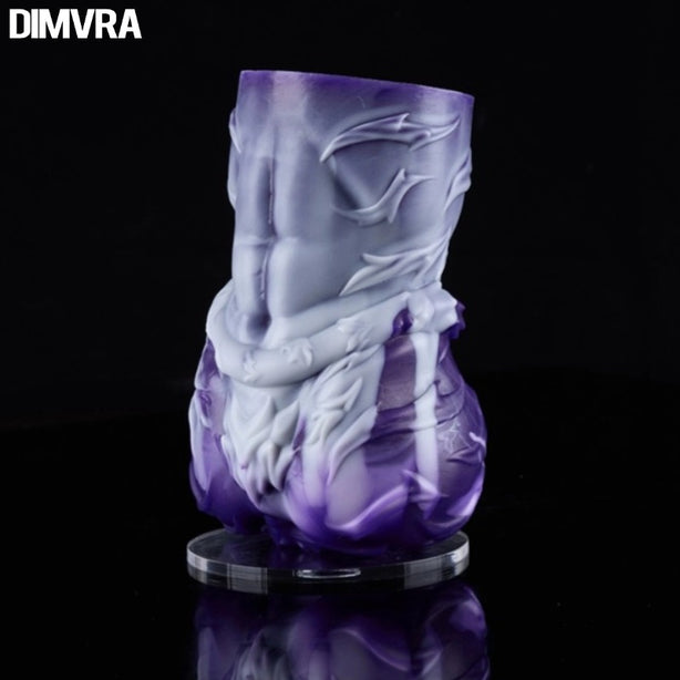 Vanguard Tigris warrior collectible - front view with deep purple gradient and sculpted muscle texture