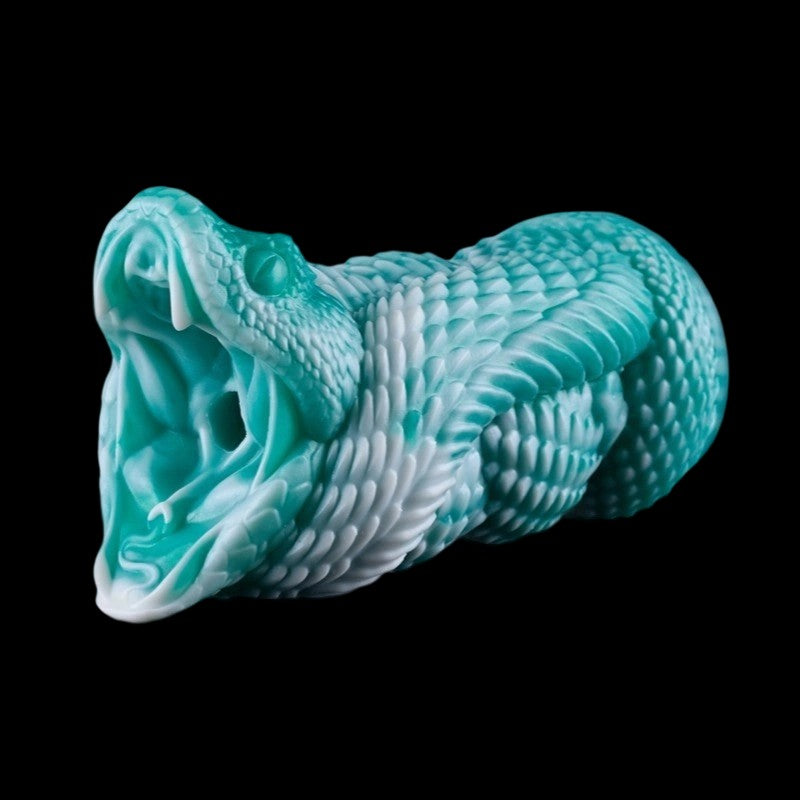 Viper Fang serpentine artwork - back view displaying architectural spine and geometric scale ridges
