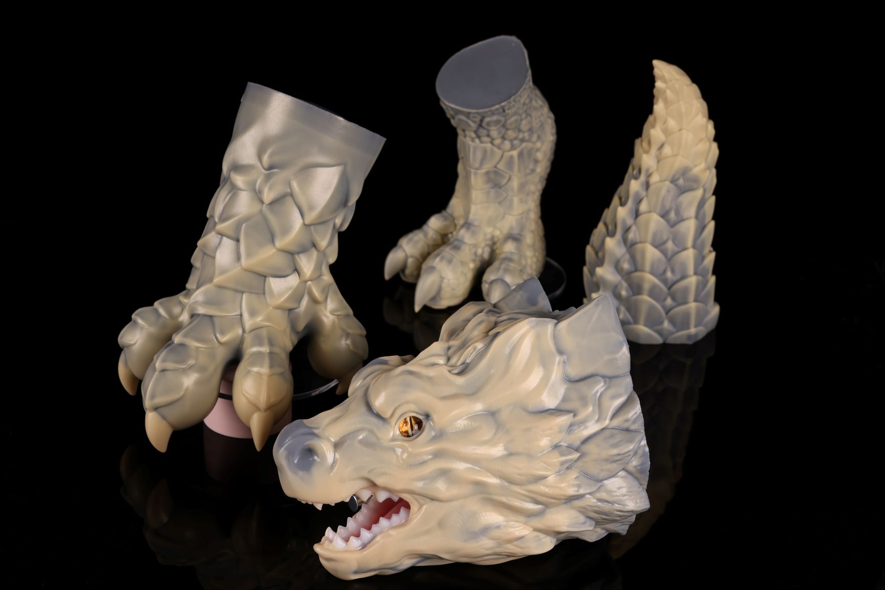 Image of Bonifaz Phosphorus Rock Dragon 4-Piece Set - Premium Silicone Collection