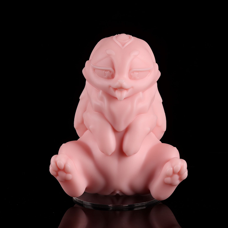 Image of Lust Bunny pink figurine stroker - cute bunny character front display